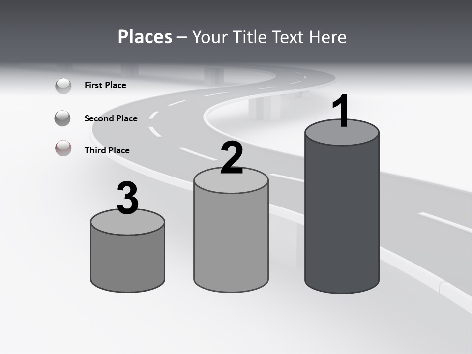 Street Isolated Road PowerPoint Template