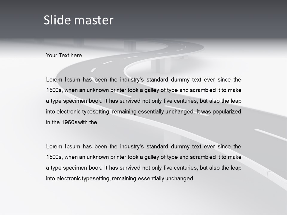 Street Isolated Road PowerPoint Template