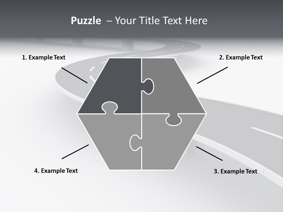 Street Isolated Road PowerPoint Template