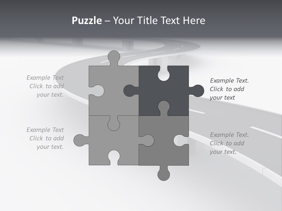 Street Isolated Road PowerPoint Template