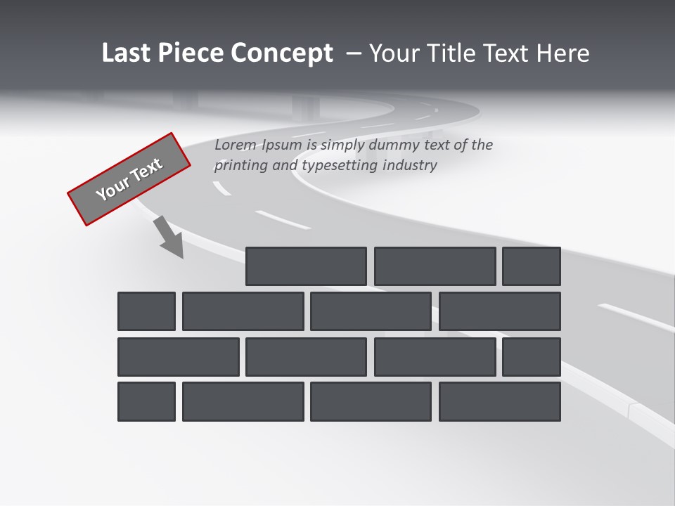 Street Isolated Road PowerPoint Template