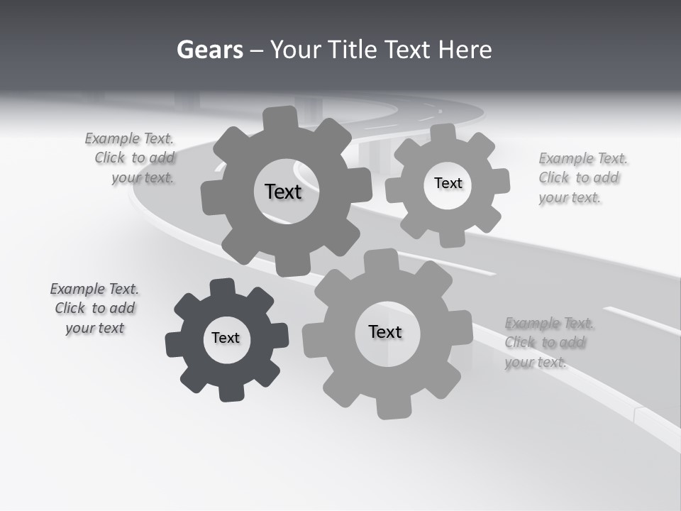 Street Isolated Road PowerPoint Template