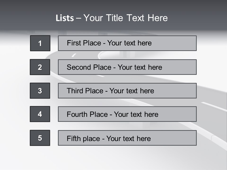 Street Isolated Road PowerPoint Template