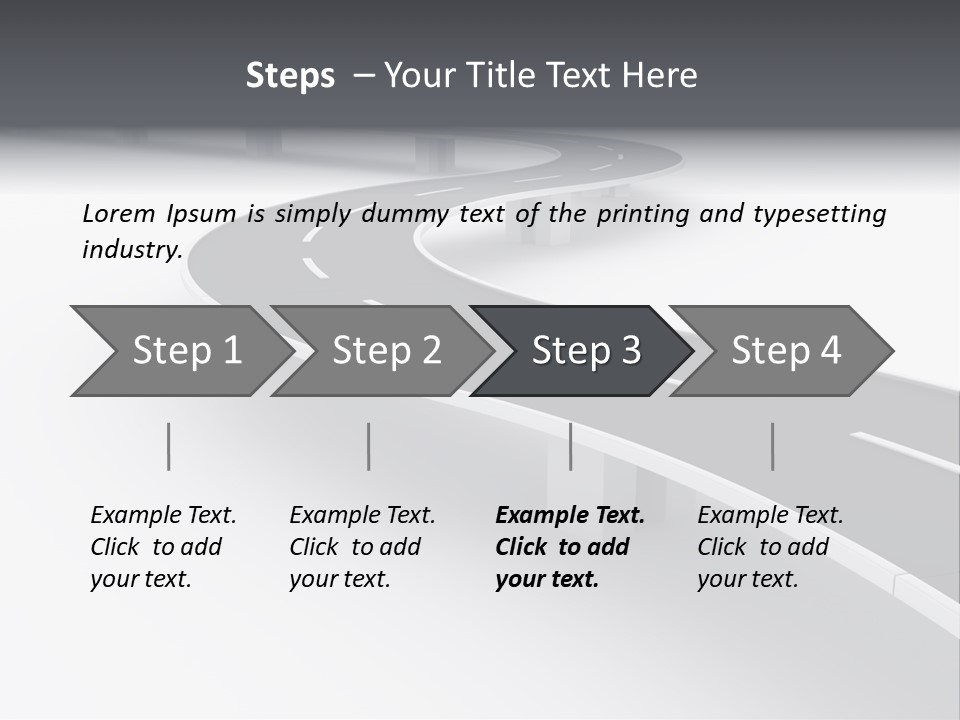 Street Isolated Road PowerPoint Template