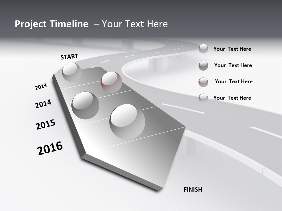 Street Isolated Road PowerPoint Template