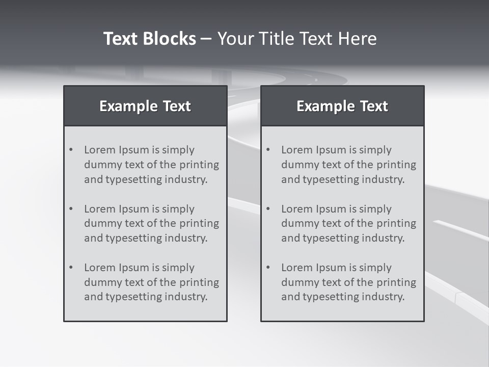 Street Isolated Road PowerPoint Template