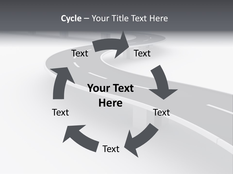 Street Isolated Road PowerPoint Template