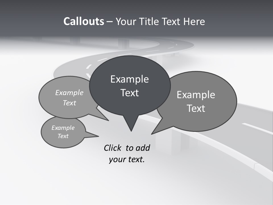 Street Isolated Road PowerPoint Template