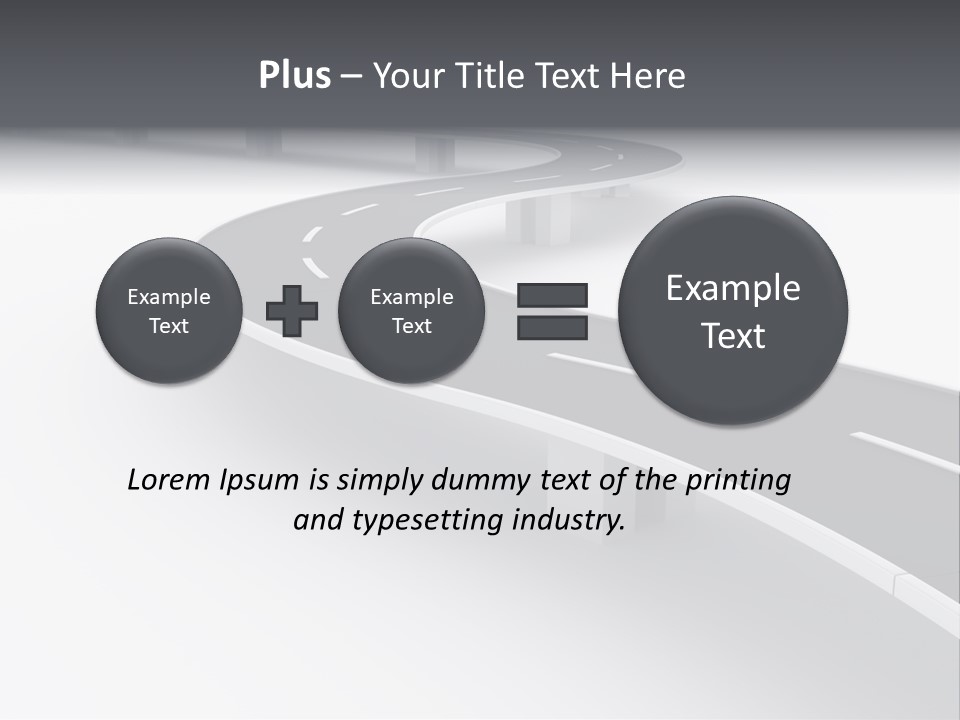 Street Isolated Road PowerPoint Template