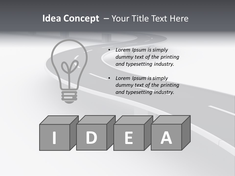 Street Isolated Road PowerPoint Template