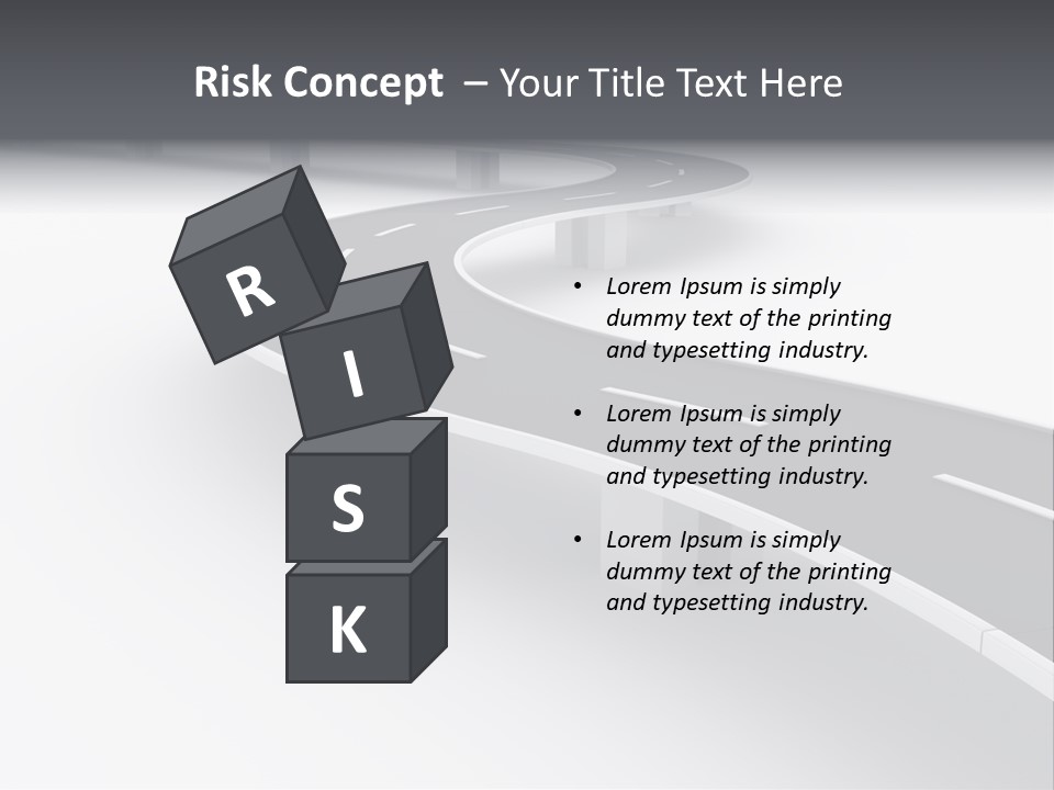 Street Isolated Road PowerPoint Template