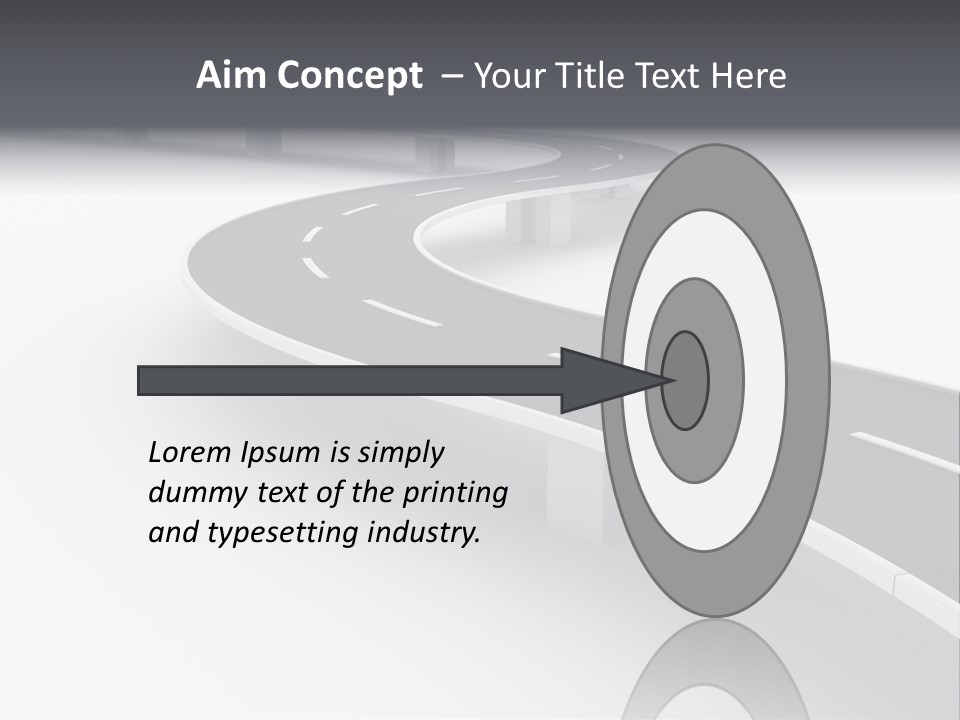 Street Isolated Road PowerPoint Template