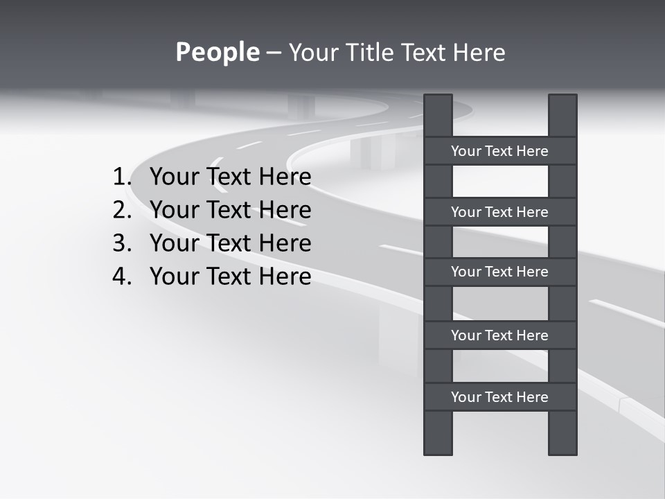 Street Isolated Road PowerPoint Template