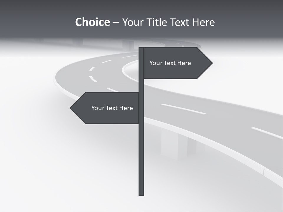 Street Isolated Road PowerPoint Template