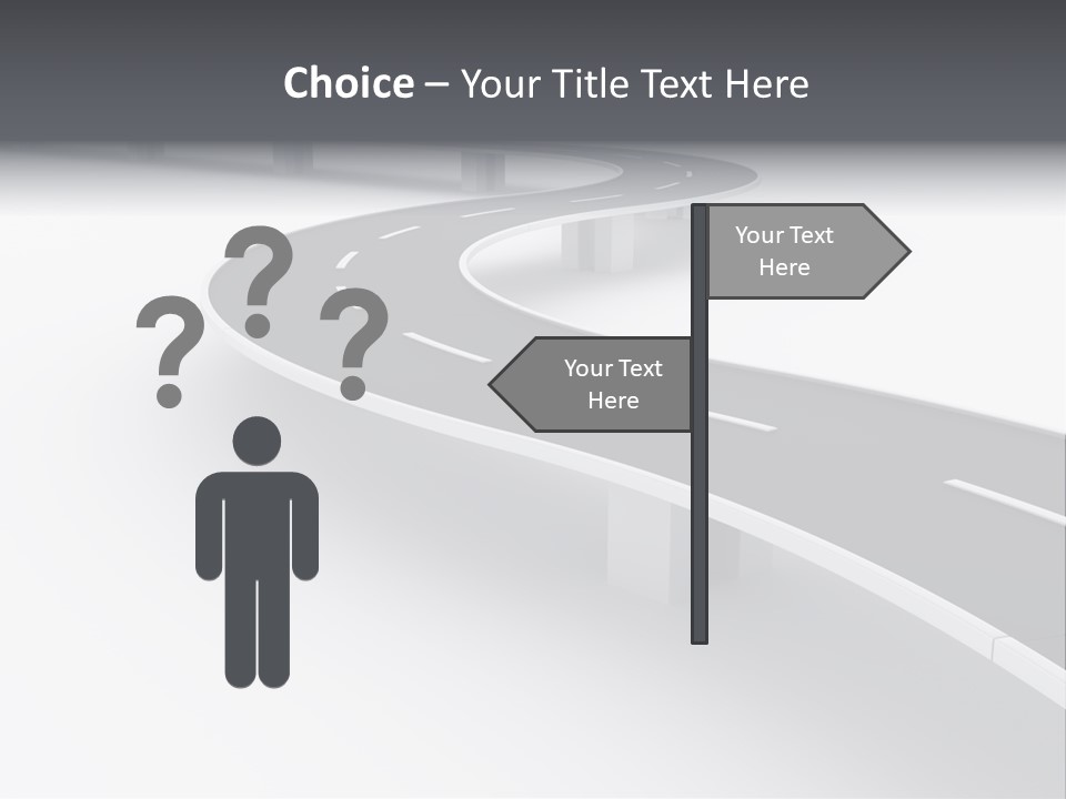 Street Isolated Road PowerPoint Template