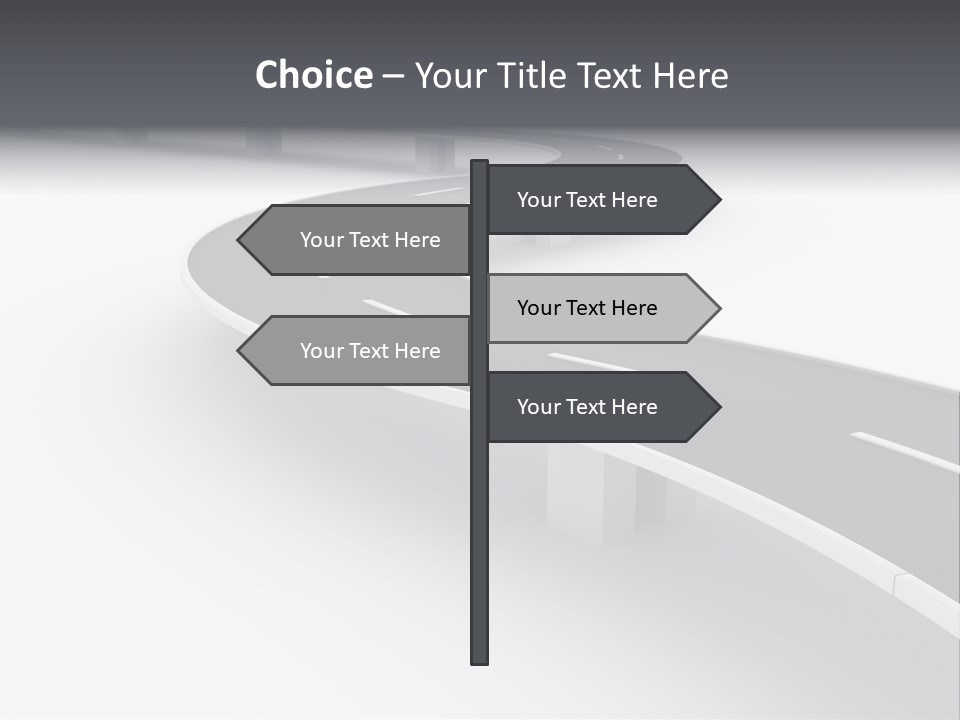 Street Isolated Road PowerPoint Template