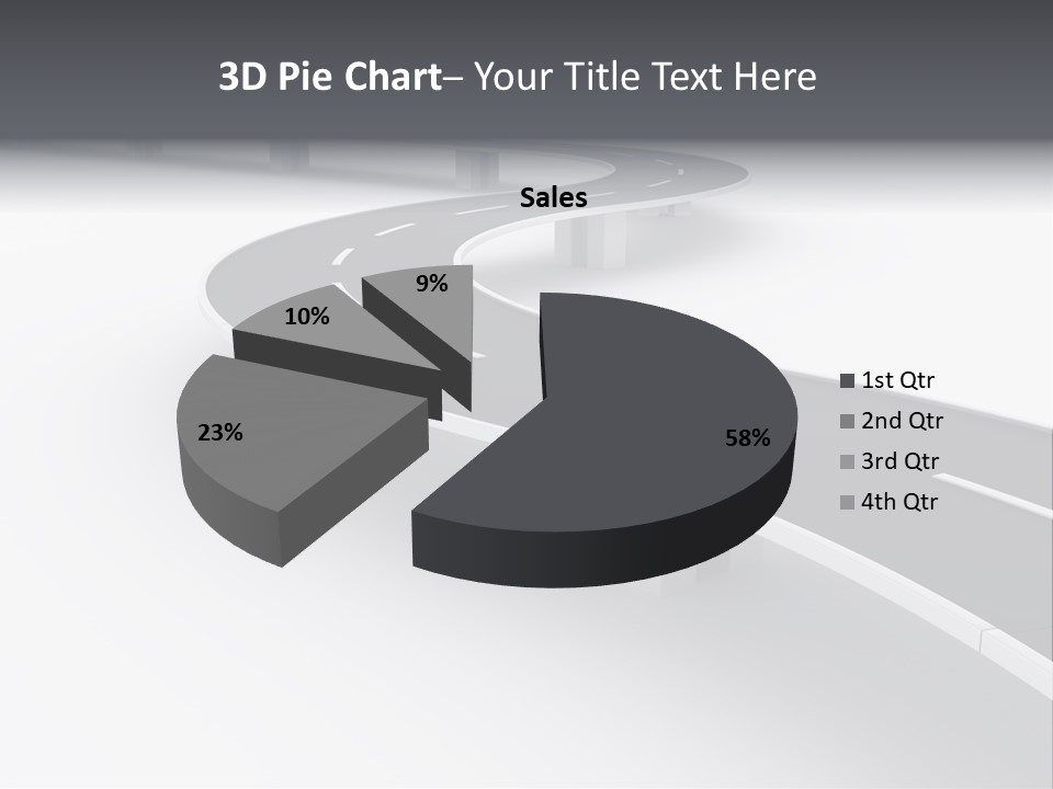 Street Isolated Road PowerPoint Template
