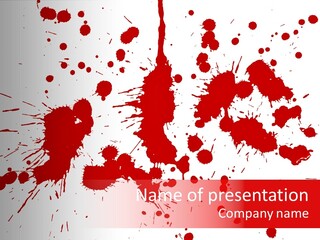 Art White Blood PowerPoint Template