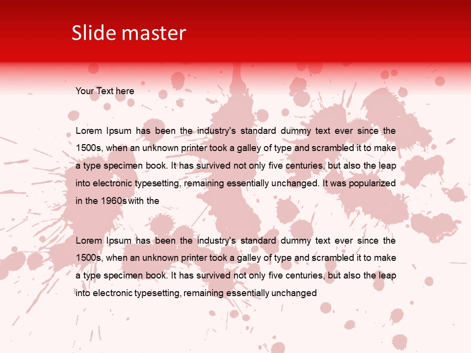 Art White Blood PowerPoint Template