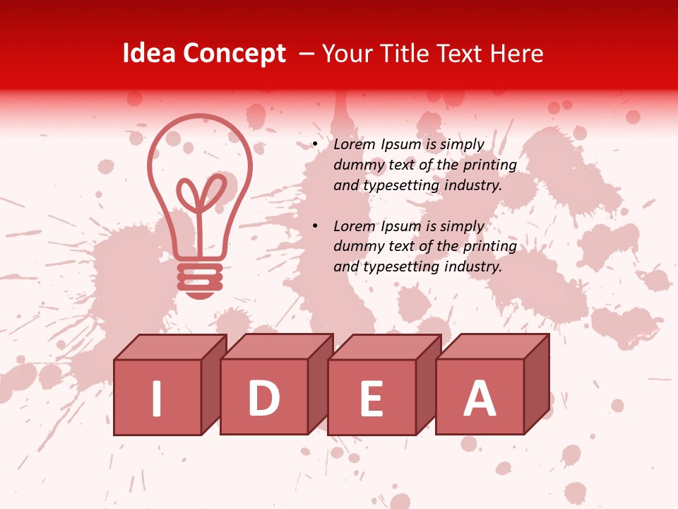 Art White Blood PowerPoint Template