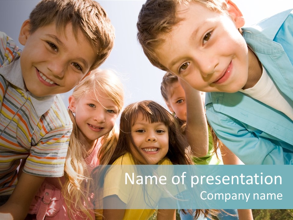 Cheerful Smiling Outside PowerPoint Template