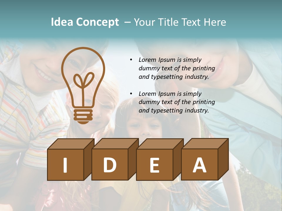 Cheerful Smiling Outside PowerPoint Template