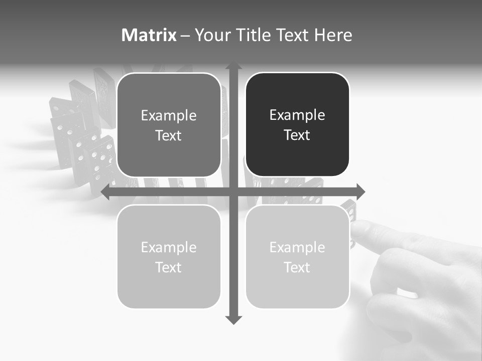 Black Background Domino PowerPoint Template