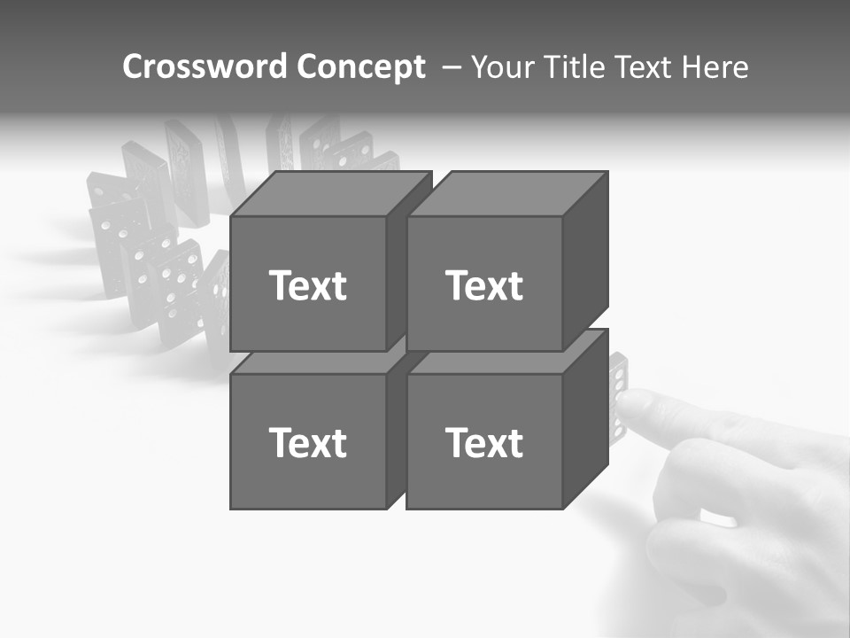 Black Background Domino PowerPoint Template