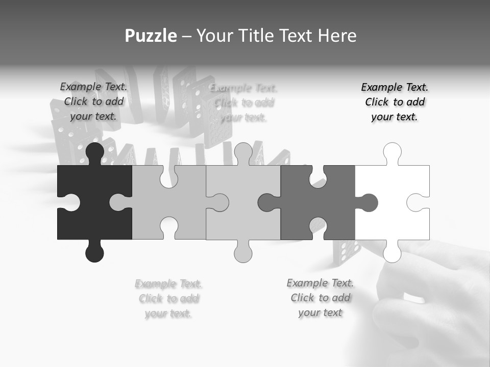 Black Background Domino PowerPoint Template