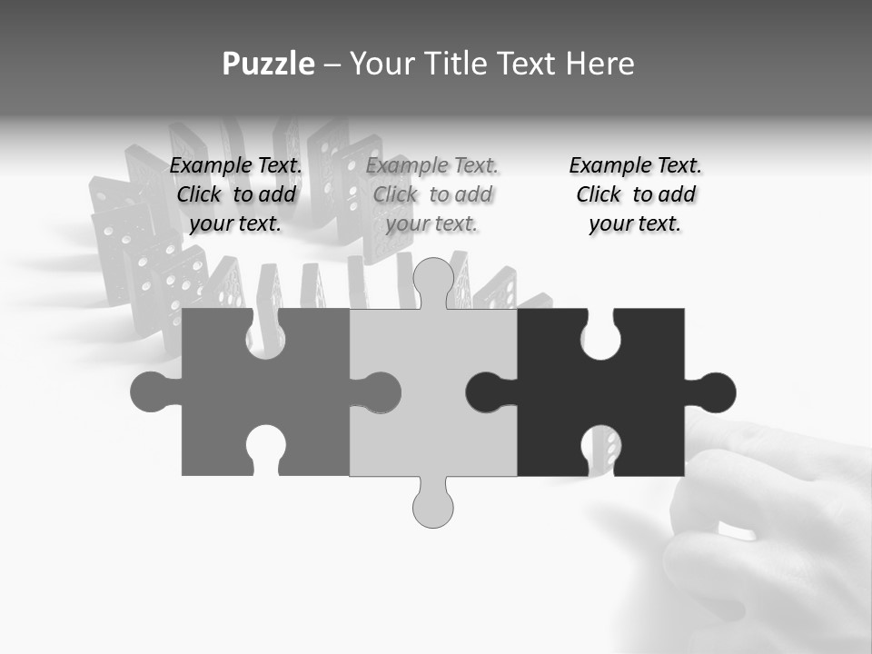 Black Background Domino PowerPoint Template