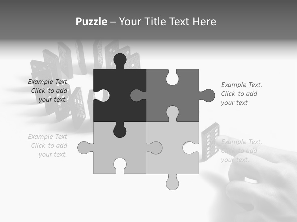 Black Background Domino PowerPoint Template
