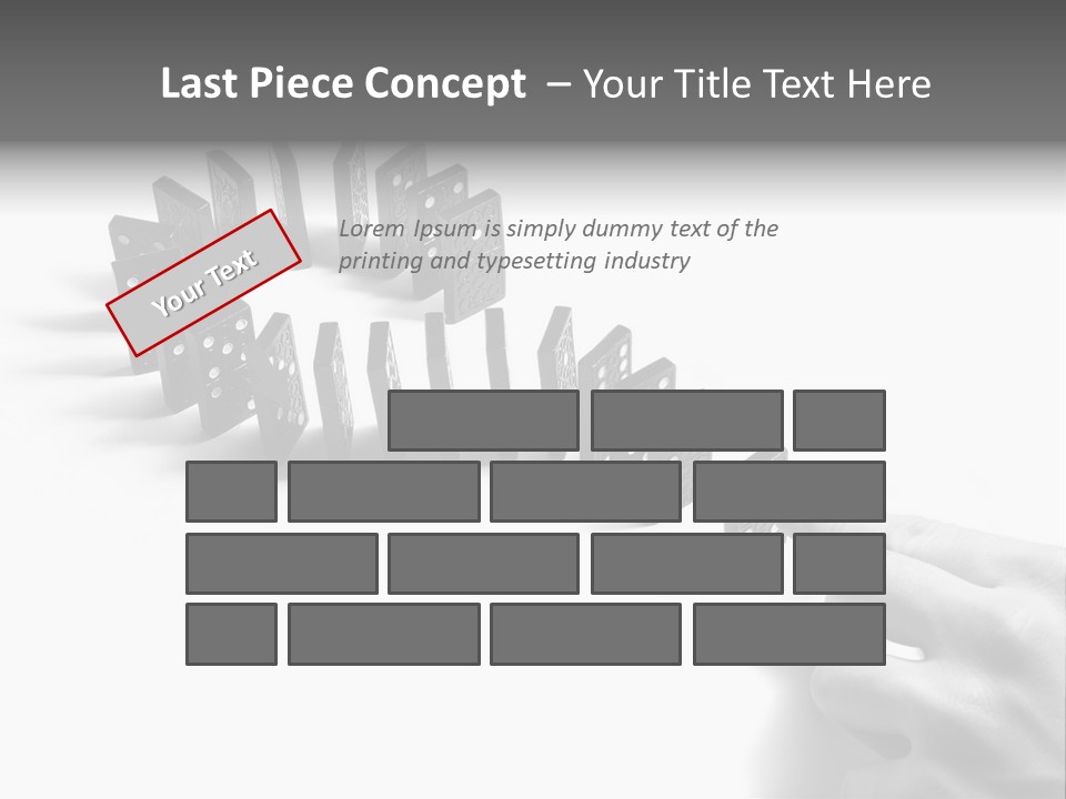 Black Background Domino PowerPoint Template