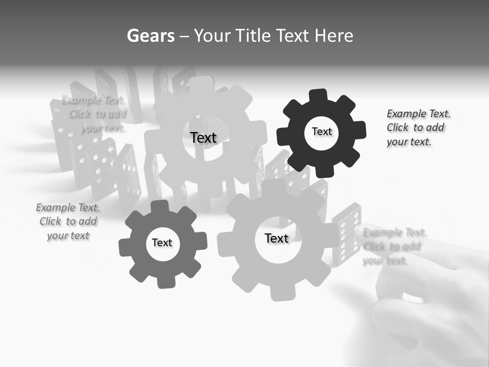 Black Background Domino PowerPoint Template