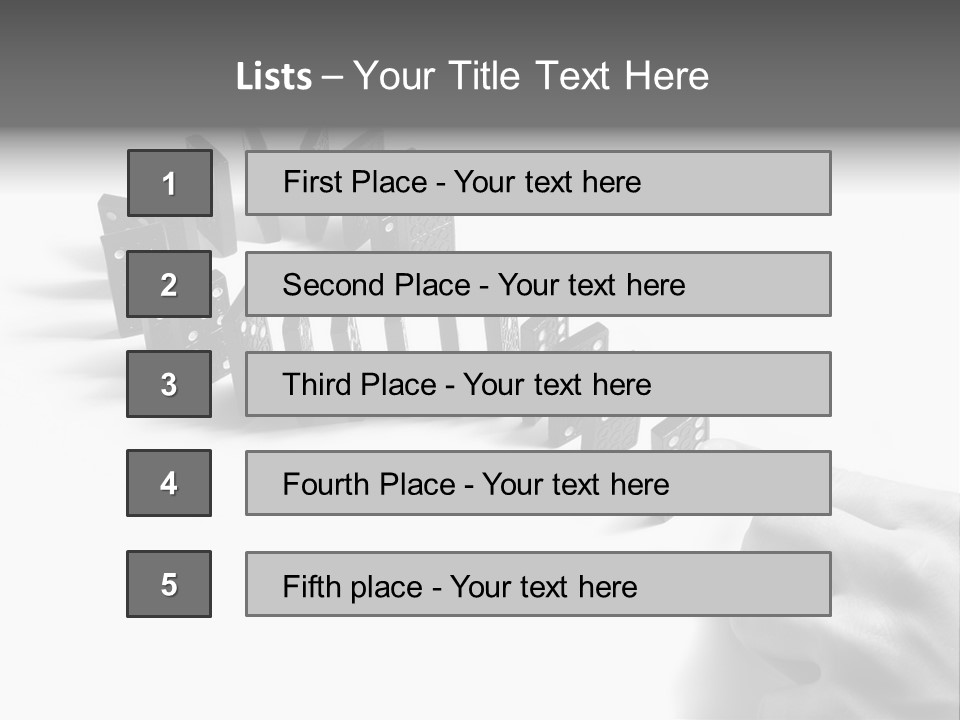 Black Background Domino PowerPoint Template