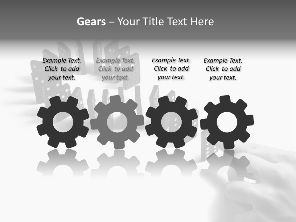 Black Background Domino PowerPoint Template