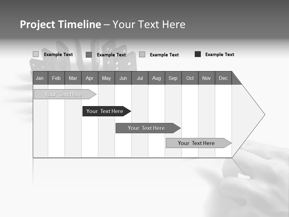 Black Background Domino PowerPoint Template