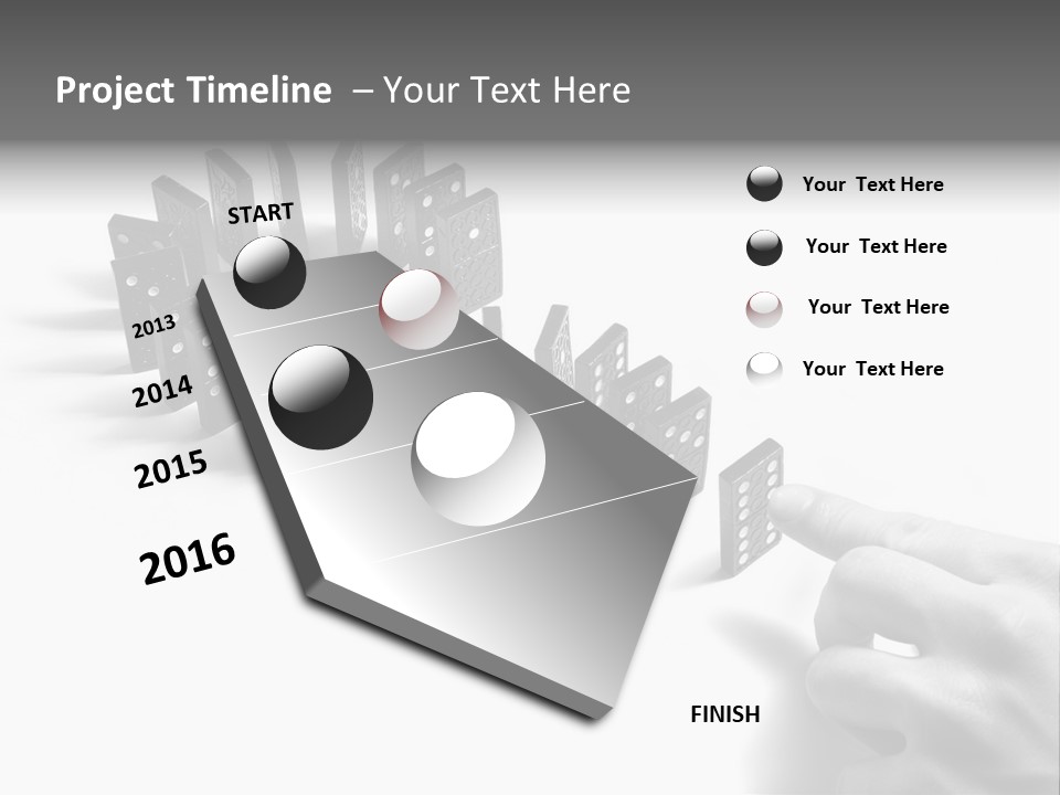 Black Background Domino PowerPoint Template