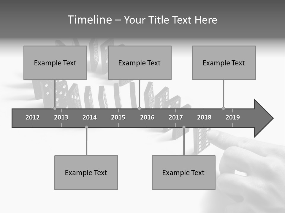 Black Background Domino PowerPoint Template