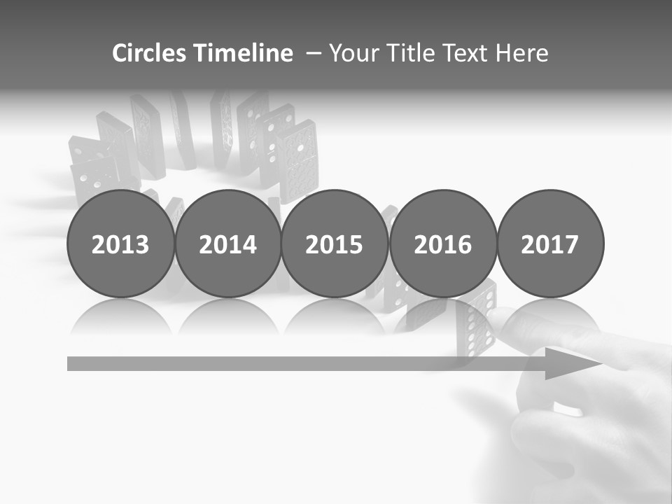 Black Background Domino PowerPoint Template