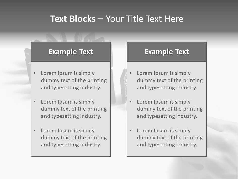 Black Background Domino PowerPoint Template