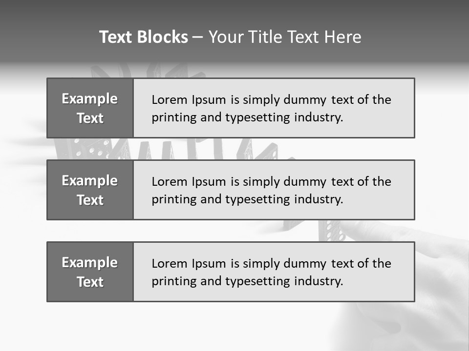 Black Background Domino PowerPoint Template