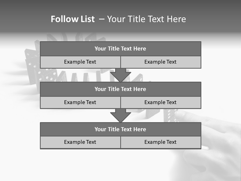 Black Background Domino PowerPoint Template