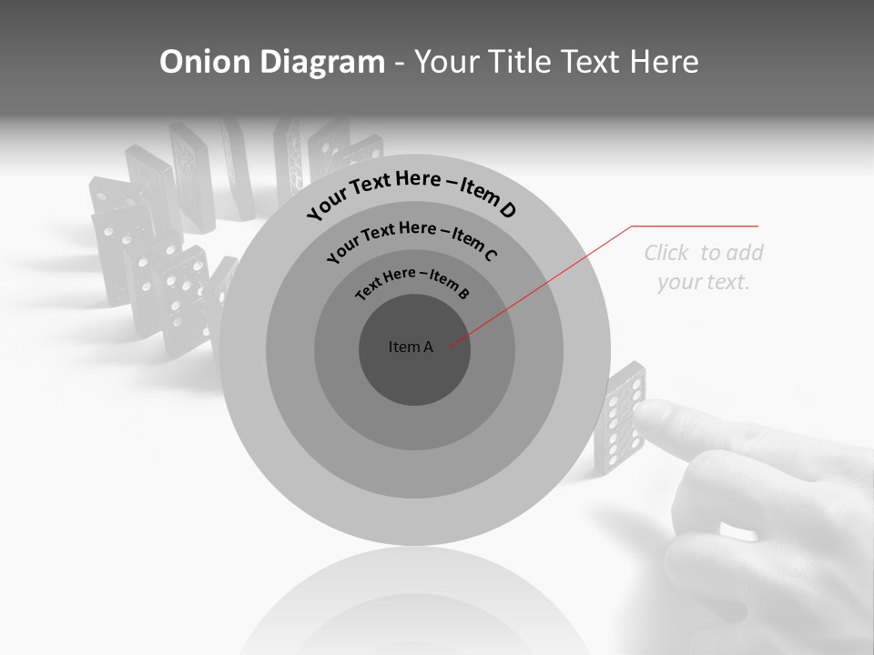 Black Background Domino PowerPoint Template