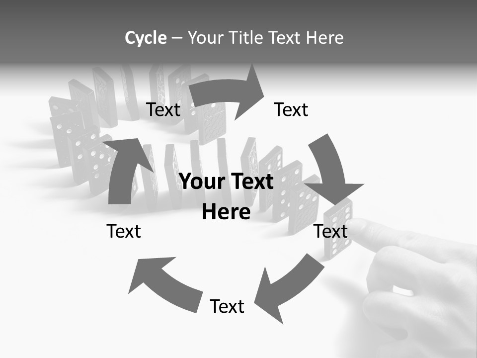 Black Background Domino PowerPoint Template