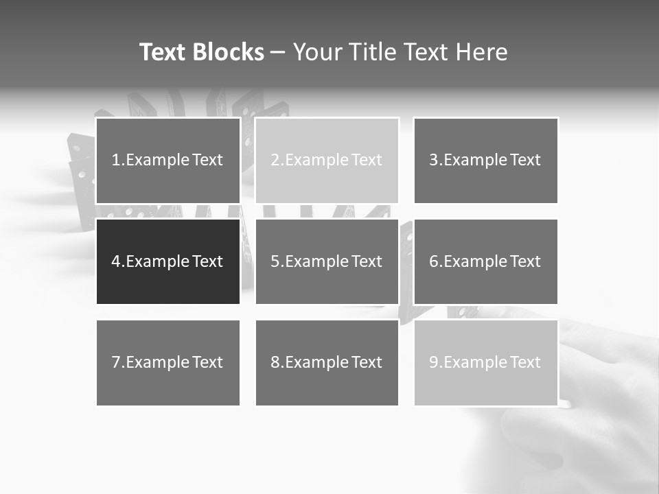Black Background Domino PowerPoint Template