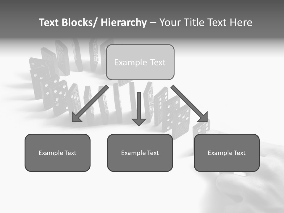 Black Background Domino PowerPoint Template