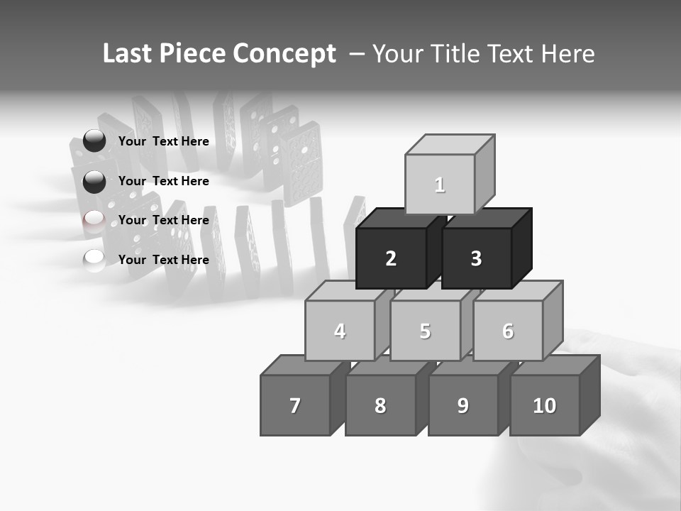 Black Background Domino PowerPoint Template