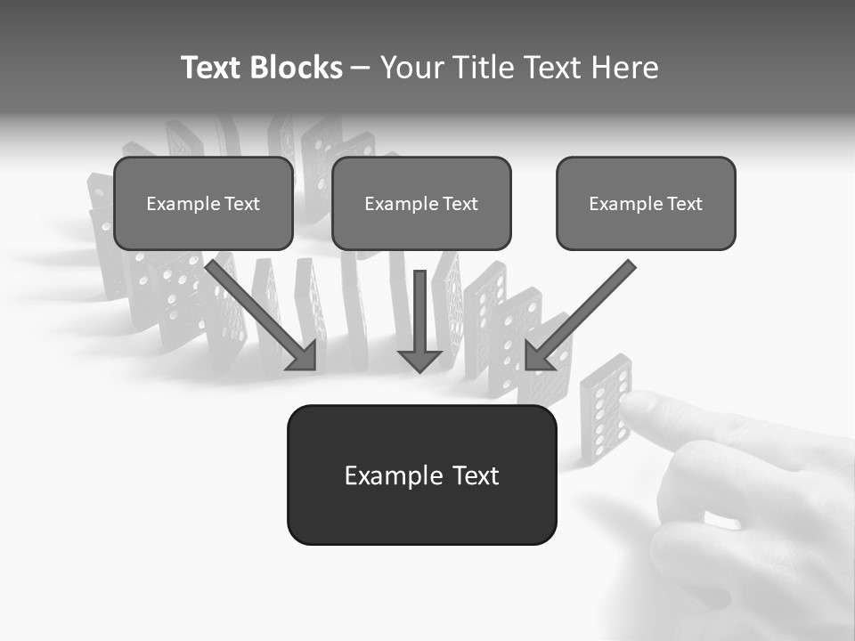 Black Background Domino PowerPoint Template