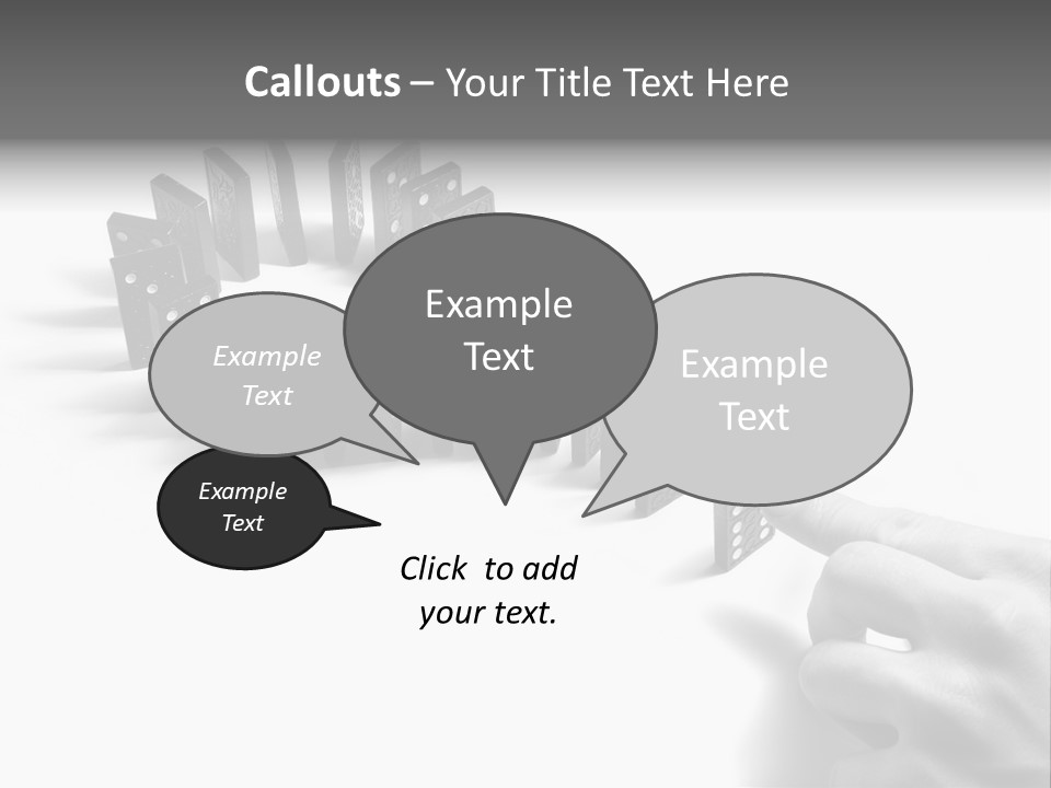 Black Background Domino PowerPoint Template