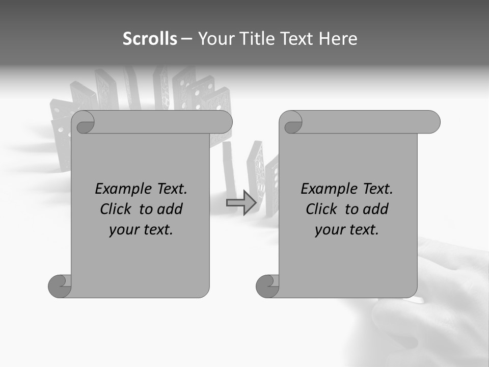 Black Background Domino PowerPoint Template